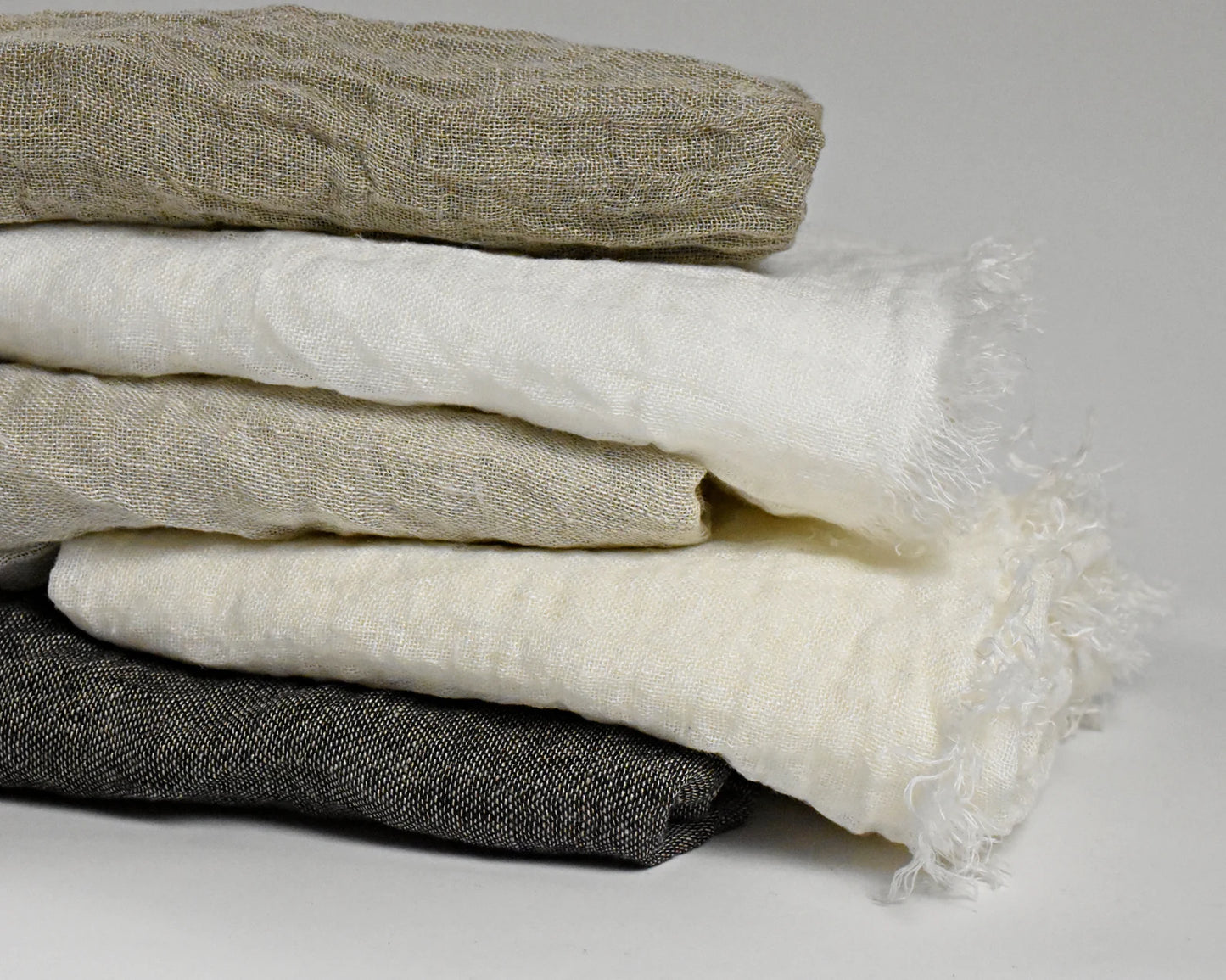 Natural linen scarf