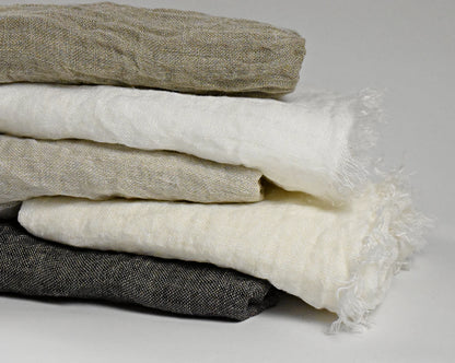 Natural linen scarf
